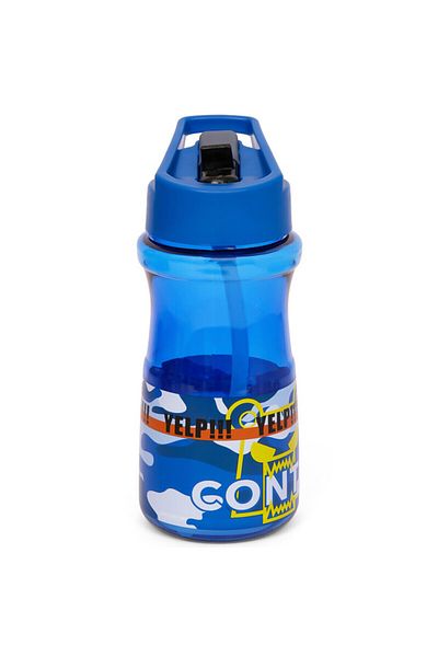 Eazy Kids Water Bottle 500ml wt Straw - Blue