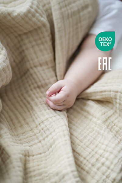 Minuche بطانية أطفال موسلين مقاس 120×120 سم - 100% قطن 4 طبقات