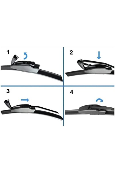 Niken Fiat Linea - Grande Punto 2005+ Özel Silecek Takımı, 2 Parça, Siyah