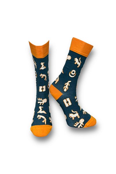 Mevo 3-Piece Unisex Flexible Moisturizing Cotton Colorful and Patterned Socks