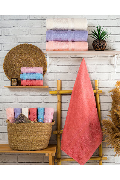 Hazangülü Buldan Üretim Dowry Jacquard Eylül 6 قطعة منشفة يد/وجه I 50x90