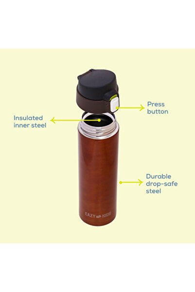 Eazy Kids Insulated Travel Water Bottle - Copper, 500ml