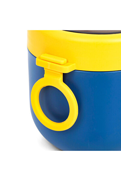 Eazy Kids صندوق غداء من الفولاذ مع ملعقة قابلة للطي - أزرق