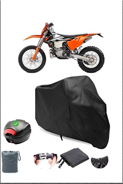 Breen غطاء دراجة نارية أسود مقاوم للماء متوافق مع حقيبة Ktm 250 Exc الخلفية