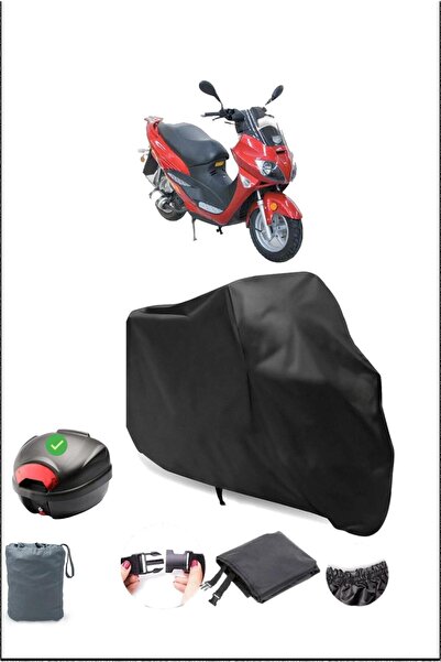 Breen Black Asian as 150 t 5A Rear Case Compatible Waterproof Motorcycle Cover