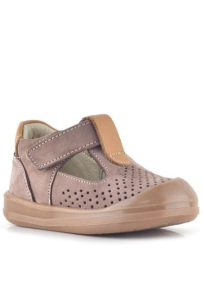 Rakerplus Shaun Genuine Leather Sand Tan Velcro Anatomical Baby Sandals