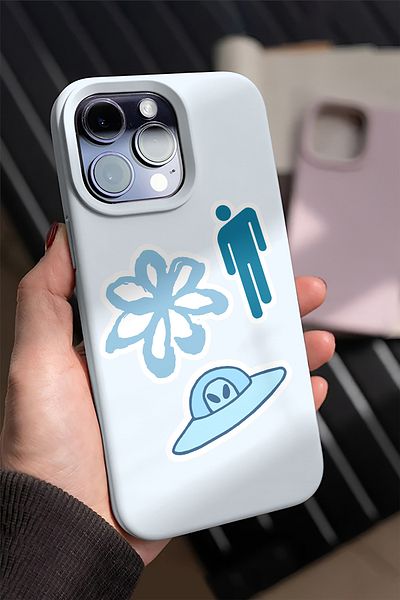 AR Sticker Vsco Blue - Σετ αυτοκόλλητων για φορητό υπολογιστή, φορητό υπολογιστή και tablet 7 τεμαχίων
