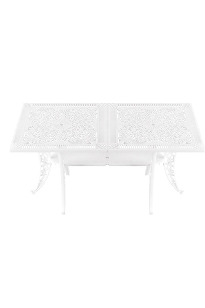 IVF İstanbul Model Ferforje Görünümlü Plastik Dikdörtgen 75x150 Masa