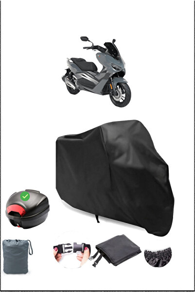 Breen Black Rks Vıeste 249 Rear Bag Compatible Waterproof Motorcycle Cover