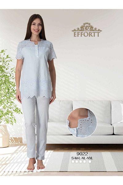 Maison Mila Set de pijamale de maternitate festonată