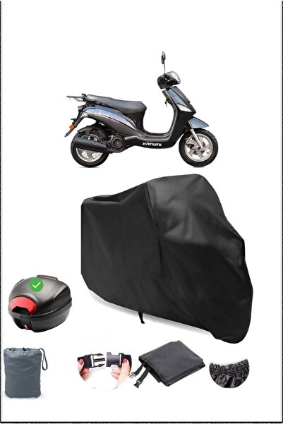 Breen Black Kanuni Wıkı 125I Rear Bag Compatible Waterproof Motorcycle Cover