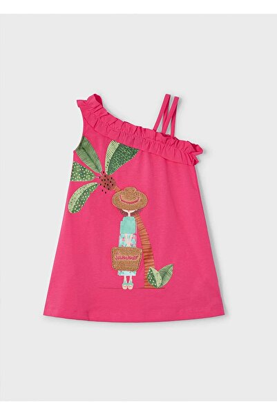 MAYORAL Yazlık Kız Çocuk Baskılı Elbise - Pembe