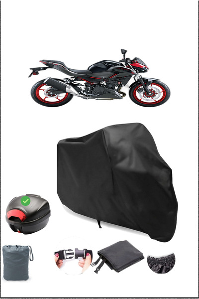 Breen Black Kawasaki Z 500 Se Rear Bag Compatible Waterproof Motorcycle Cover