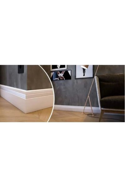 Emek Yapı Lake Beyaz Eko-K2 Model 10cm Pvc Süpürgelik 10 Adet 25mt