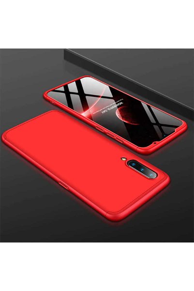 noktaks غطاء متوافق مع هاتف Mi 9، غطاء علوي وسفلي من 3 قطع - أحمر - T8017