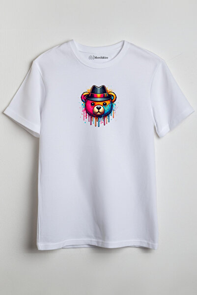 Merch&ice Šareni medvjeđi šešir Medved Štampano Unisex T-shirt