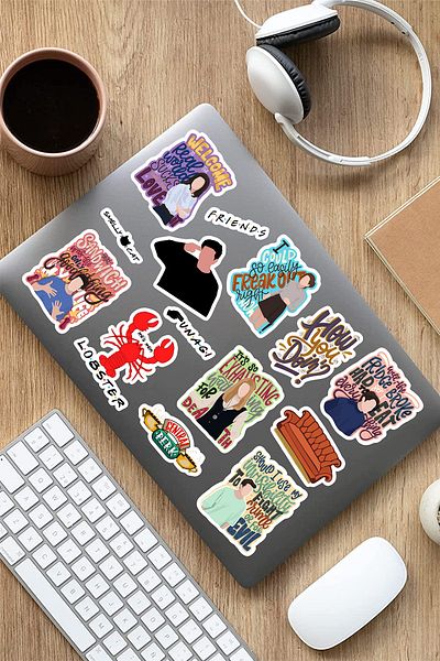 AR Sticker Σετ αυτοκόλλητων tablet για φορητό υπολογιστή Friends 5