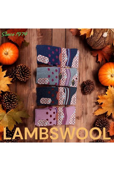 Asçelik Wool Socks Polka Dot Pattern Set of 3