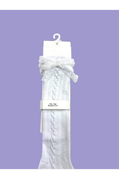 Zekids Girl's Cotton Knee-High Bow Socks