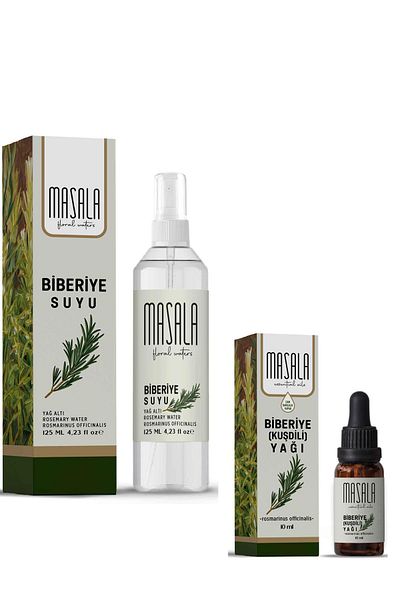 Masala 125 ml Rosemary Water and 10 ml Rosemary Oil Set – Pure and Natural