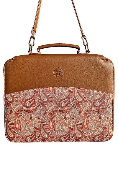 worken 11" Inch Organizer - Tablet Case, Impact Protection, Retro Vegan Leather, Autumn Tan