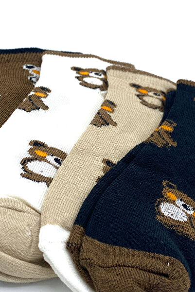 Çekmece Μαλακά βαμβακερά μποτάκια 4 τεμαχίων Unisex με ρίγες - Συρτάρι