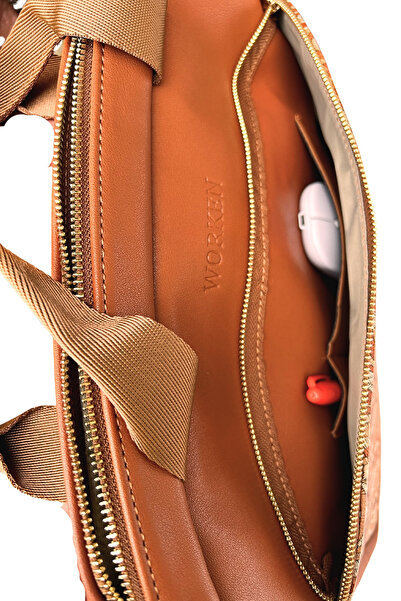 worken حقيبة كمبيوتر محمول مقاس 13-14 بوصة - Macbook Air Pro مصنوعة من الجلد النباتي المقاوم للصدمات