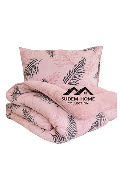 Sudem Home Collection Single Welsoft Flannel Quilt & Pillowcase Fluffy Fleece and Quilt
