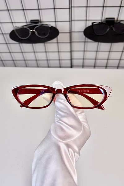 LOOKUP Blue Optical Glasses - Light Protection, Glass Changeable + Case + Cloth Gift Vintage