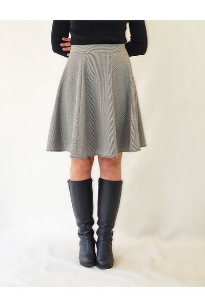 YAXİ Six Pieces Woven Bell Skirt with Crown Pattern