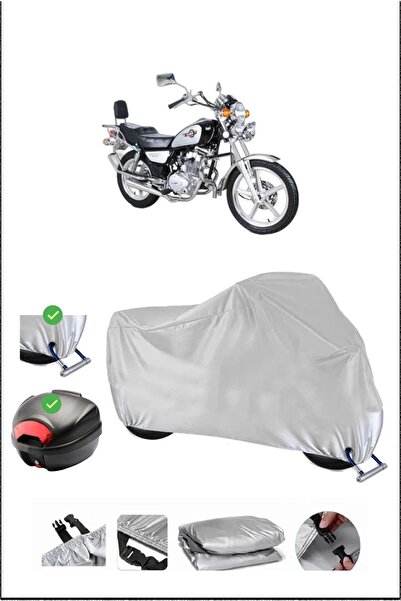 Breen قفل خلفي من KUBA KB150-25MAX متوافق مع دراجة نارية مقاومة للماء - رمادي