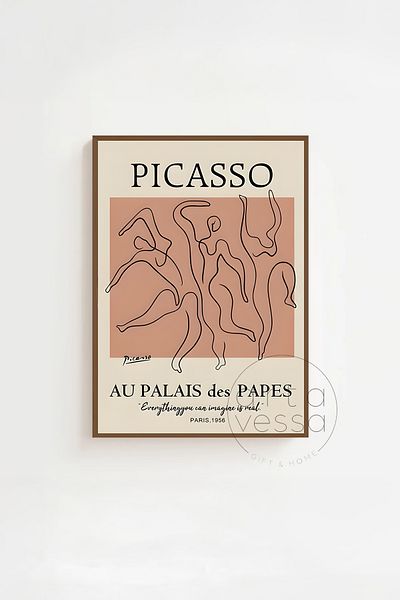 Artavessa Σετ ζωγραφικής 3 τεμαχίων καφέ με πραγματικό ξύλινο πλαίσιο - Μοντέλο 16