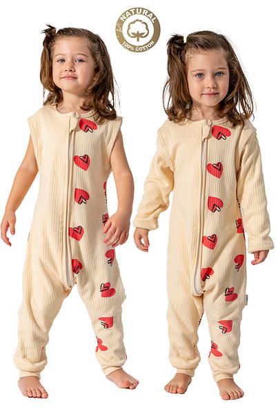 Baby Animals Girls Boys Unisex Seasonal Double Layer Organic 100% Natural Cotton Baby Kids Sleeping Bag