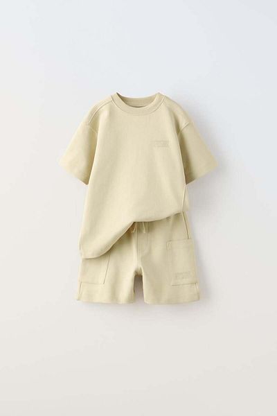 Magu Unisex Παιδικό καλοκαιρινό μπλουζάκι Oversize και σορτς τσέπης σετ από κάτω