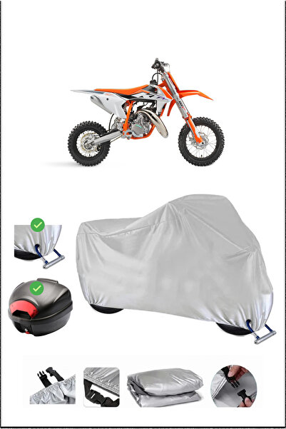 Breen KTM 50SX حقيبة خلفية بقفل متوافق مع دراجة نارية مقاومة للماء - رمادي