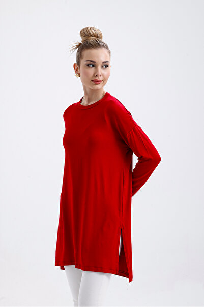 mermaya Premium Quality, Dark Red, Combed Cotton Tunic.