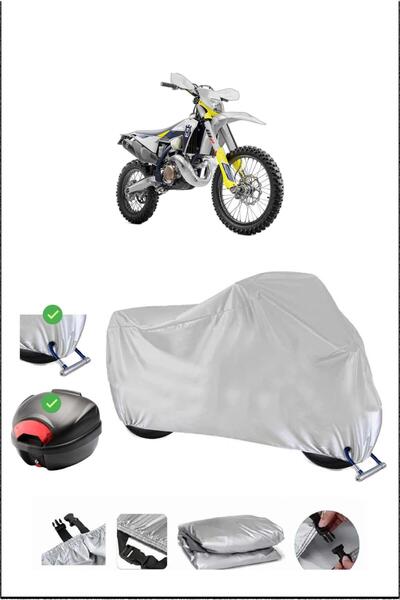 Breen HUSQVARNA TE300I قفل حقيبة خلفي متوافق مع دراجة نارية مقاومة للماء - رمادي