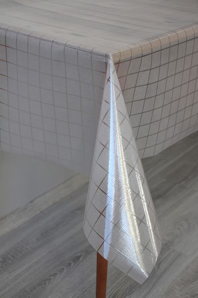 DDHOME 0.18 Thick Transparent Pattern Static Erasable Glass Icing Tablecloth - 0012-Frostedsquare