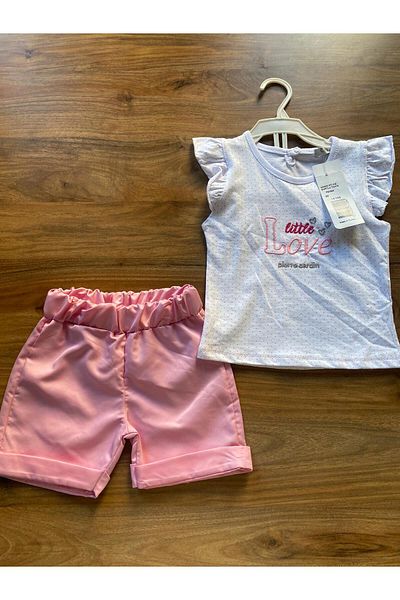 Pierre Cardin Girls Shorts Cap Sleeve Little Love 2-Piece Set