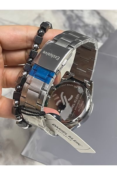 Daniel Klein Men's Steel Wristwatch - Tum Functions Active, Chronometer and Date Bracelet