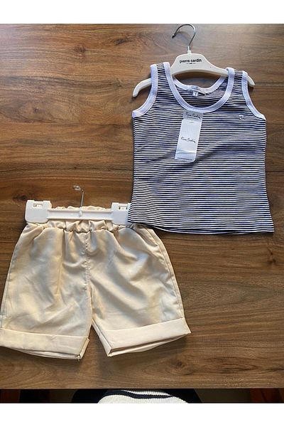 Pierre Cardin Boy's Suspender Shorts Set