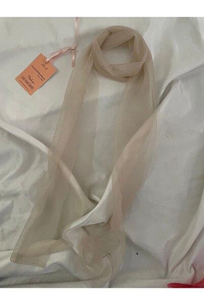 Nurcanilirboutique Krem tül fular