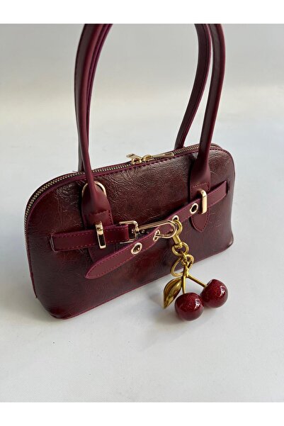Mia Collection Carlos Model El Ve Kadın Omuz Çantası Bordo ( Charm Dahil Değildir )