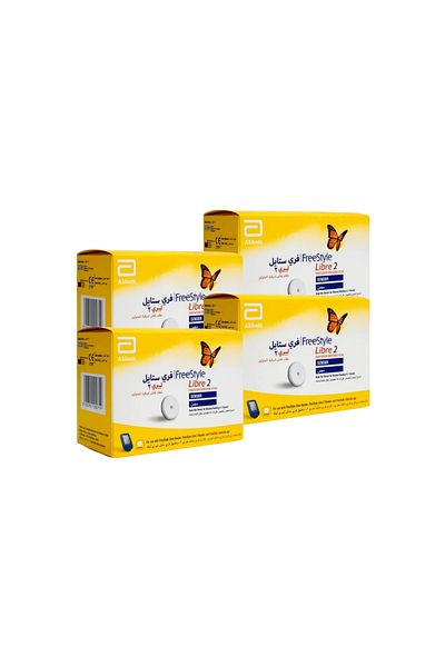 FreeStyle Libre مستشعر الجلوكوز Abbott Freestyle Libre 2 (عبوة من 4 قطع)