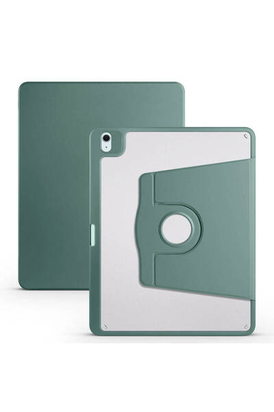 Ummeslem غطاء حماية لجهاز iPad Pro 12.9 2022 M2 متوافق مع حامل قابل للدوران م...