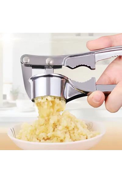 AKDAG HOME Stainless Steel Pliers Garlic Crusher