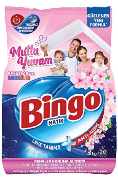 Bingo BİNGO MATİK LEKE TANIMA+ANTİ-AGİNG 3KG