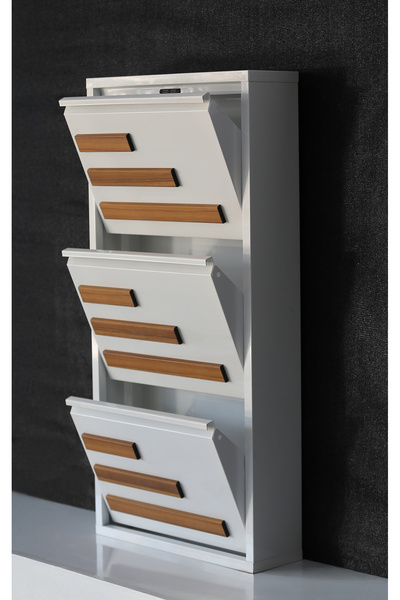 Formet 3 RAFLI MDF DEKORLU METAL AYAKKABILIK