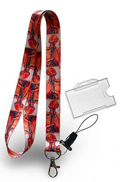 StormiStoretr حبل الرقبة لتشريح الجسم البشري مع حزام بطاقة الاسم وحبل الهاتف الواقي للبطاقات