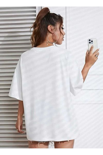 WOODROFFE Tricou oversize casual Boyfriend cu imprimeu Micul Prinț 3